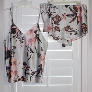 Victoria’s Secret Satin Open-Back Cami and Shorts Set 🩵💗